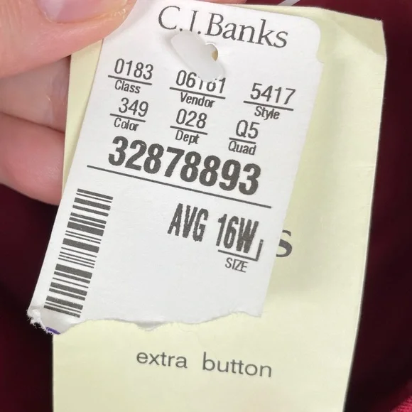 NEW CJ Banks Moleskin Maxi Skirt Women's Plus Size 16W Burgundy Red Faux Suede - Picture 6 of 10